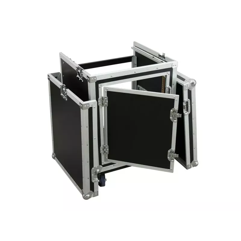 Transportinė dėžė Flight case Roadinger 3010999N, fanera, juoda sidabrinė, 27,4 kg