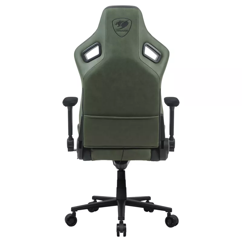 Universali žaidimų kėdė Cougar DEFENSOR S ARMY GREEN F – medžiaginis apmušalas, 150 kg, W 760 × D 690 mm, H 129,5–137 cm
