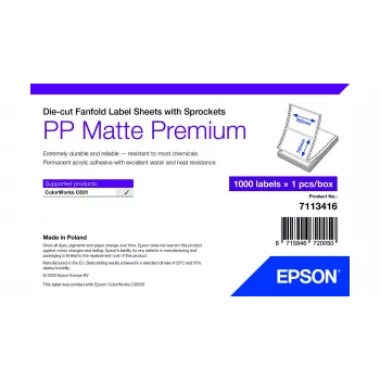 Lipnūs etikečių lapai Epson 7113416 balta 20,3x15,2 cm 1000 vnt.