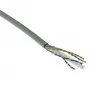 ACT Cat 6 F/UTP kieto vario montavimo kabelis, PVC, CPR euroklasė ECA, 24AWG, pilkas, 500 m