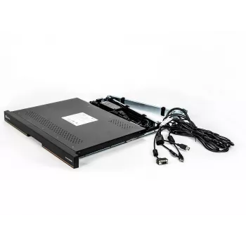 Vertiv Avocent LRA185KMM-205 stovo konsolė 48,3 cm (19 colių) 1366 x 768 pikseliai Plastikas, Plienas Juoda 1U