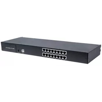 Intellinet modulinis 16 prievadų CAT5 VGA KVM jungiklis, skirtas naudoti su gaminio numeriais 507622, 507738, 507981, 507998, 508025, 508032, 508049 ir 508056