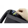Durable TOUCH 21L stačiakampis nerūdijančio plieno šiukšlių konteineris su jutikliu, juodas sidabrinis