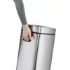 Durable TOUCH 21L stačiakampis nerūdijančio plieno šiukšlių konteineris su jutikliu, juodas sidabrinis