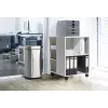 Durable TOUCH 21L stačiakampis nerūdijančio plieno šiukšlių konteineris su jutikliu, juodas sidabrinis