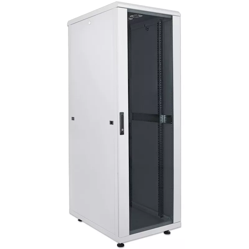 Intellinet 19 inch tinklo spinta - laisvai pastatoma, 26U, 600x600 mm (plotis x gylis), pilka, plokščia pakuotė, maks. 1500 kg, kelių taškų durų spyna, po vieną spyną kiekviename šoniniame skydelyje, naudingas gylis 123–373 mm, IP20, stelažas, plienas