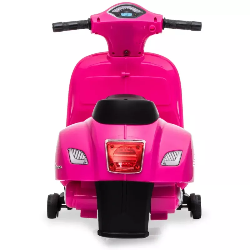 Elektrinis važinėjamas motoroleris Jamara Vespa Mini, 4 ratai, nuo 1,6 m., LED šviesos, juoda/rožinė
