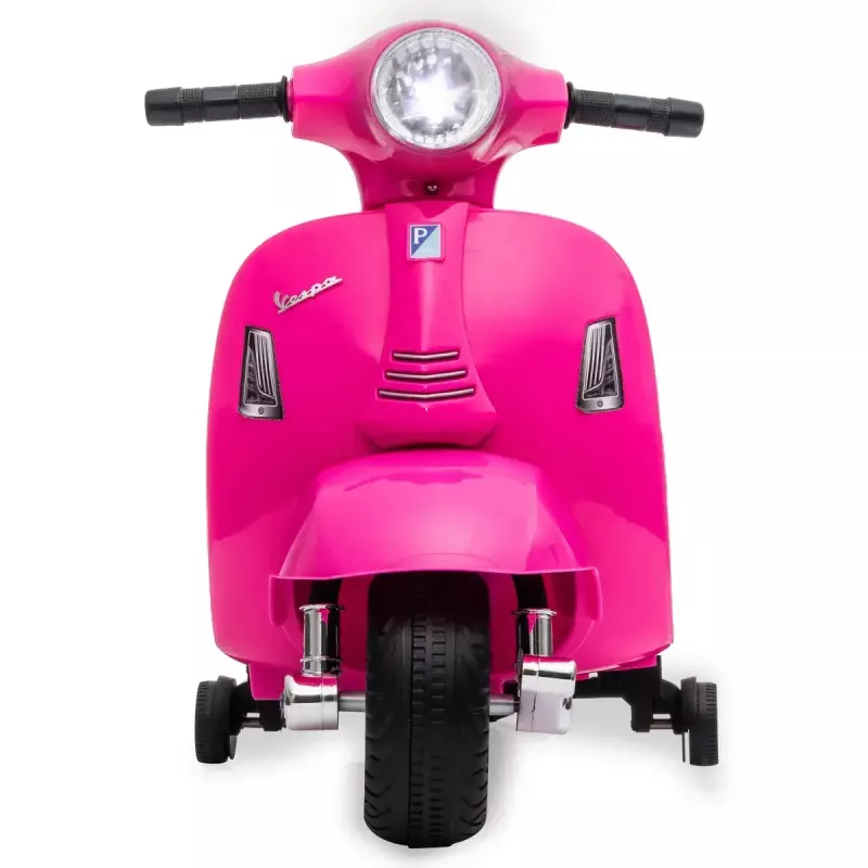 Elektrinis važinėjamas motoroleris Jamara Vespa Mini, 4 ratai, nuo 1,6 m., LED šviesos, juoda/rožinė