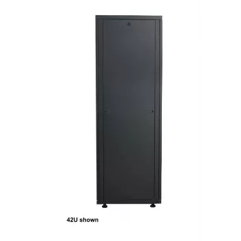 Intellinet 19 colių tinklo spinta - laisvai pastatoma (Basic), 22U, 600x800 mm (plotis x gylis), juoda, plokščia pakuotė, max 600 kg, vieno taško durų spyna, po vieną spyną kiekviename šoniniame skydelyje, naudingas gylis 123-573 mm, stovas, IP20, plienas