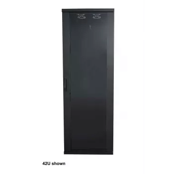 Intellinet 19 colių tinklo spinta - laisvai pastatoma (Basic), 22U, 600x800 mm (plotis x gylis), juoda, plokščia pakuotė, max 600 kg, vieno taško durų spyna, po vieną spyną kiekviename šoniniame skydelyje, naudingas gylis 123-573 mm, stovas, IP20, plienas