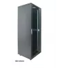 Intellinet 19 colių tinklo spinta - laisvai pastatoma (Basic), 22U, 600x800 mm (plotis x gylis), juoda, plokščia pakuotė, max 600 kg, vieno taško durų spyna, po vieną spyną kiekviename šoniniame skydelyje, naudingas gylis 123-573 mm, stovas, IP20, plienas