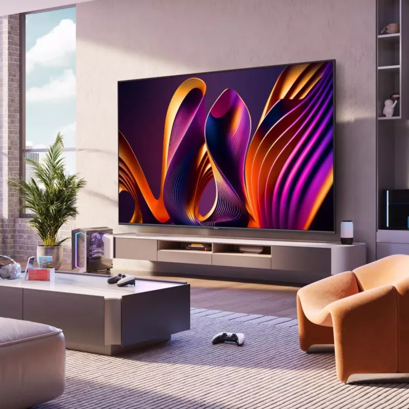 Hisense 100E77NQ PRO 254 cm (100 col.) 4K Ultra HD išmanusis televizorius QLED, Wi-Fi, juodas, 500 cd/m²