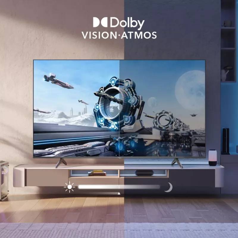 Hisense 100E77NQ PRO 254 cm (100 col.) 4K Ultra HD išmanusis televizorius QLED, Wi-Fi, juodas, 500 cd/m²