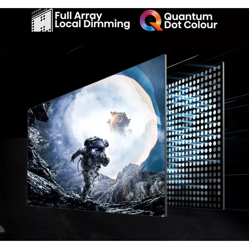 Hisense 100E77NQ PRO 254 cm (100 col.) 4K Ultra HD išmanusis televizorius QLED, Wi-Fi, juodas, 500 cd/m²