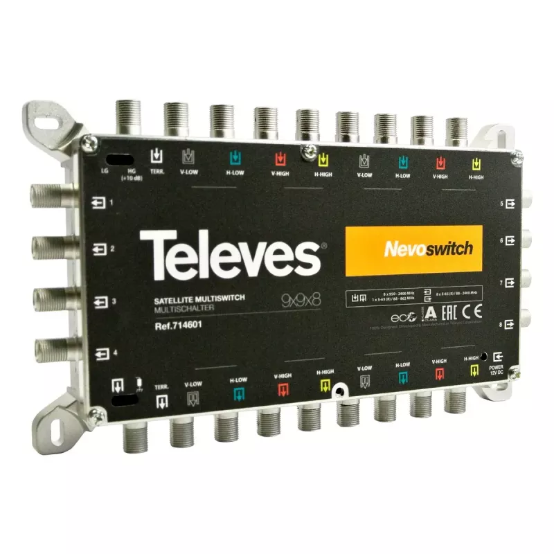 Satelitinis multiswitčas Televes 714601, 9 įėjimai, 17 išėjimų