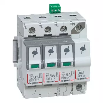 Legrand 412277 apsauginis įtaisas nuo viršįtampių T1+T2 3P+N 12,5kA