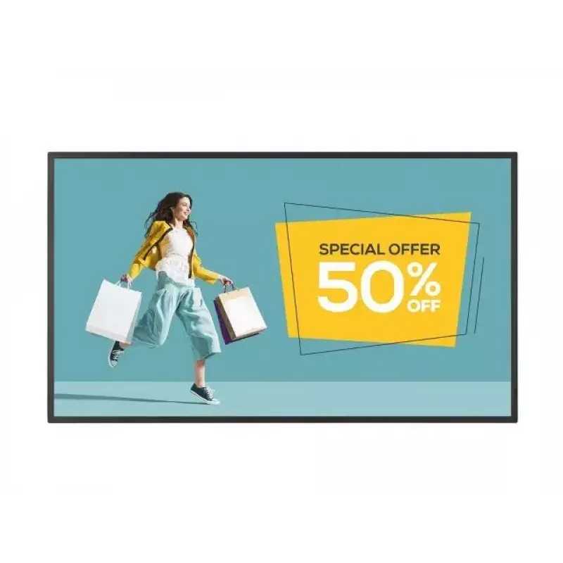 Sharp PN-HY431 Skaitmeninės reklamos plokščiasis ekranas 109,2 cm (43 colių) TFT 500 cd/m² 4K Ultra HD juodas 24/7