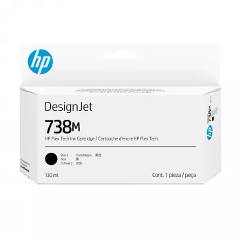 HP 738M 130 ml juodas rašalo kasetė DesignJet šiluminis rašalinis
