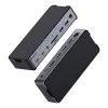 eSTUFF GLB232006 USB-C dokų stotelė 3×USB-C 3.2 Gen 1 aliuminis juoda