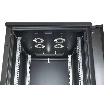 Intellinet 19 colių tinklo spinta – laisvai pastatoma, 42U, 600x800 mm (plotis x gylis), juoda, plokščia pakuotė, maks. 1500 kg, kelių taškų durų spyna, po vieną spyną kiekviename šoniniame skydelyje, naudingas gylis 123–573 mm, IP20, stelažas, plienas
