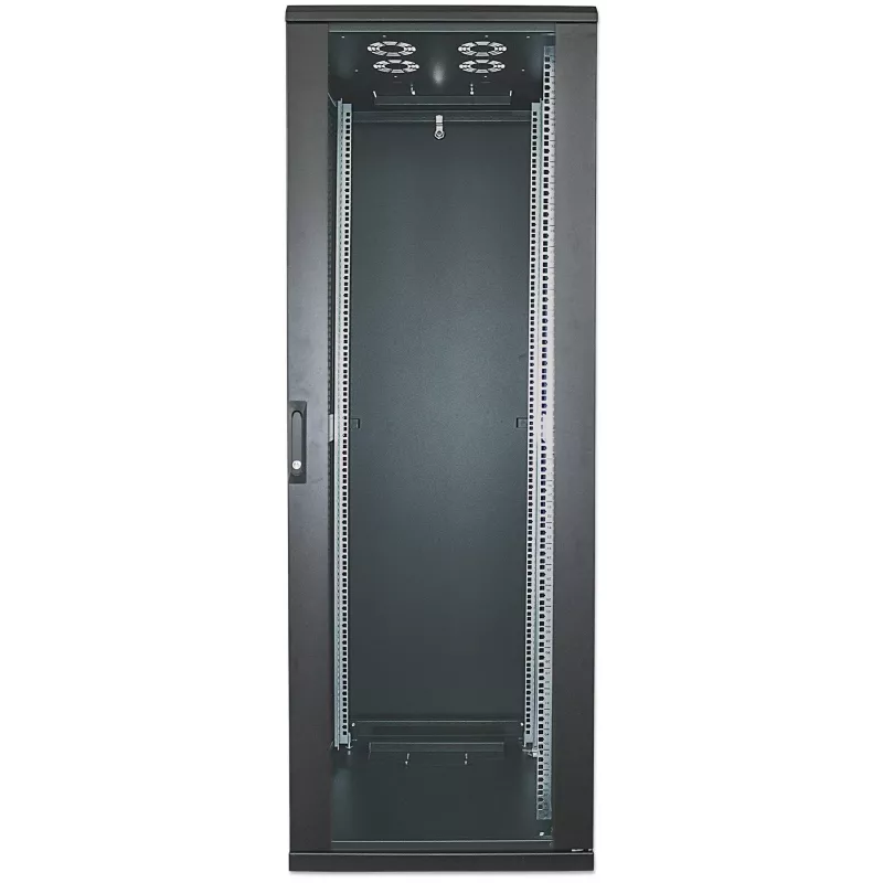 Intellinet 19 colių tinklo spinta – laisvai pastatoma, 32U, 600x600 mm (plotis x gylis), juoda, plokščios pakuotės, maks. 1500 kg, kelių taškų durų spyna, po vieną spyną kiekviename šoniniame skydelyje, naudingas gylis 123–373 mm, IP20, stovas, plienas