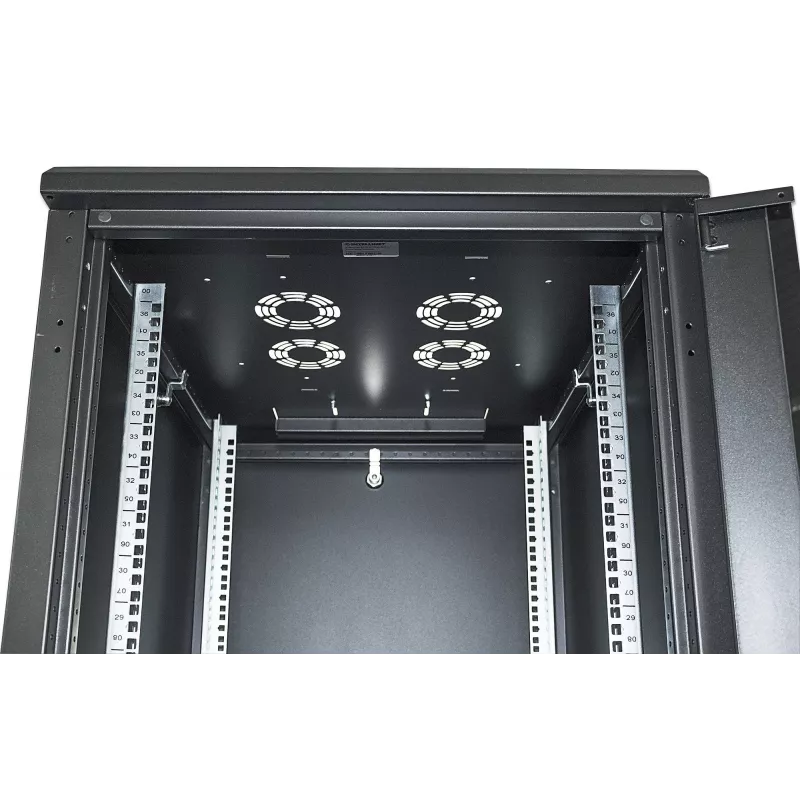 Intellinet 19 colių tinklo spinta – laisvai pastatoma, 32U, 600x600 mm (plotis x gylis), juoda, plokščios pakuotės, maks. 1500 kg, kelių taškų durų spyna, po vieną spyną kiekviename šoniniame skydelyje, naudingas gylis 123–373 mm, IP20, stovas, plienas