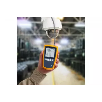 PoE testeris Fluke MicroScanner PoE juoda mėlyna geltona RJ-45 RJ-11