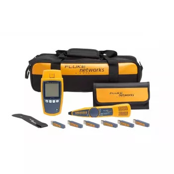 PoE testeris Fluke MicroScanner PoE juoda mėlyna geltona RJ-45 RJ-11