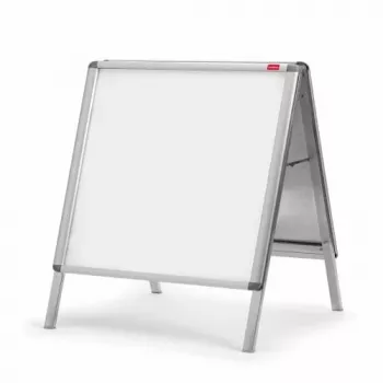 Nobo Essence A1 A-Frame stendinė lentelė, portatyvinis skelbimų stovas, sidabrinė, aliuminis, PVC, plienas, A1, 605 mm, 1095 mm