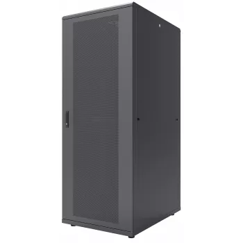 Intellinet 19 colių serverio spinta – laisvai pastatoma, 47U, 800x1000 mm (plotis x gylis), juoda, plokščia pakuotė, max 1500 kg, daugiataškis durų užraktas, po vieną užraktą šoniniams skydams, naudingas gylis 123–773 mm, IP20, stelažas, plienas