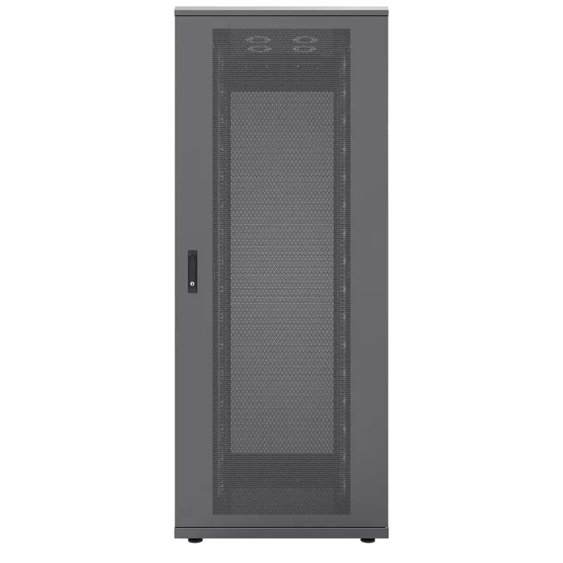 Intellinet 19 colių serverio spinta – laisvai pastatoma, 47U, 800x1000 mm (plotis x gylis), juoda, plokščia pakuotė, max 1500 kg, daugiataškis durų užraktas, po vieną užraktą šoniniams skydams, naudingas gylis 123–773 mm, IP20, stelažas, plienas