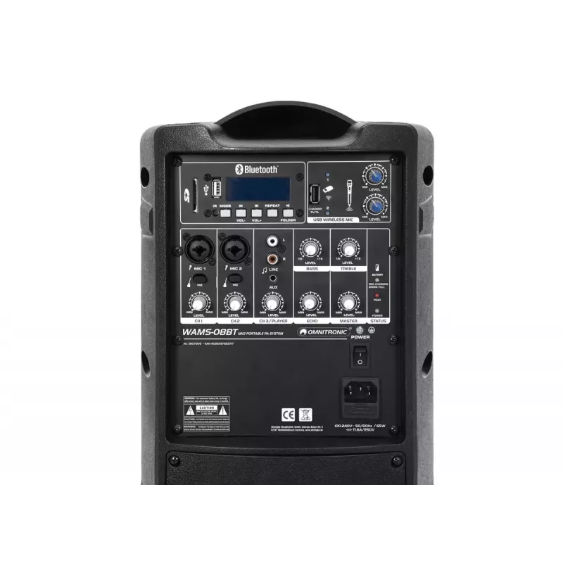 2 krypčių garsiakalbis Omnitronic WAMS-08BT MK2