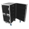 Transportinė dėžė Flight case Roadinger 30126428 Fanera Juoda Sidabrinė 59,4 kg