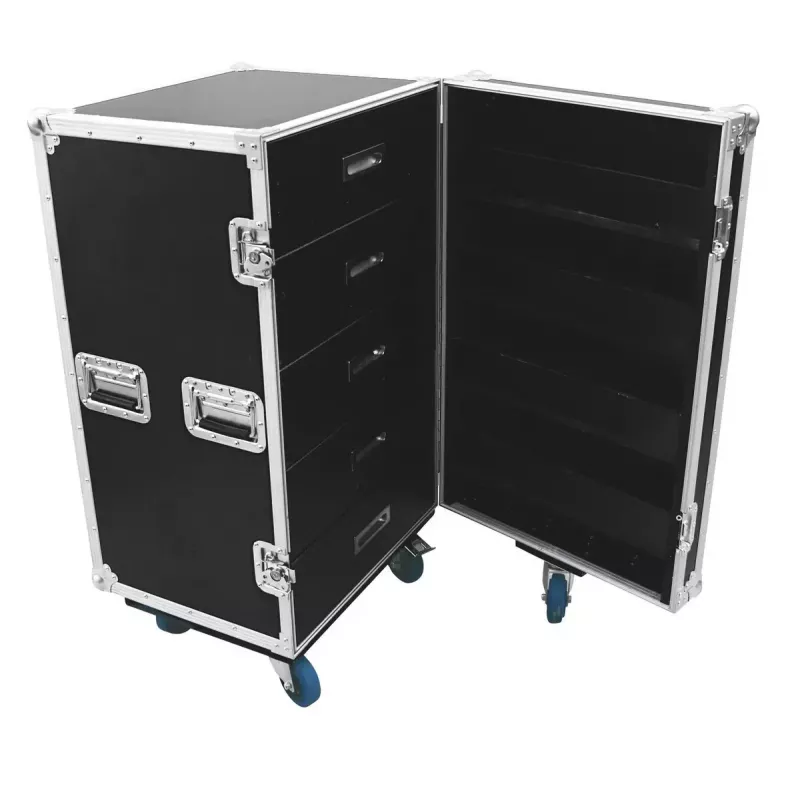 Transportinė dėžė Flight case Roadinger 30126428 Fanera Juoda Sidabrinė 59,4 kg