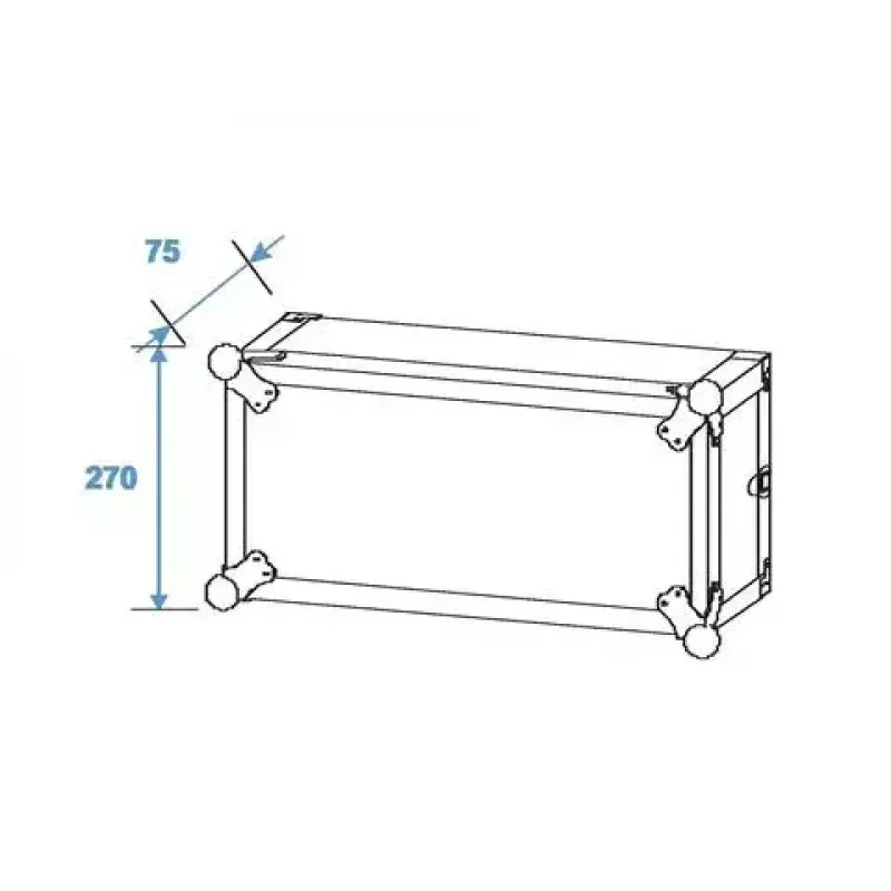 Kietasis dėklas Roadinger 30107204 Aliuminis Juodas Sidabrinis 525x550x270mm