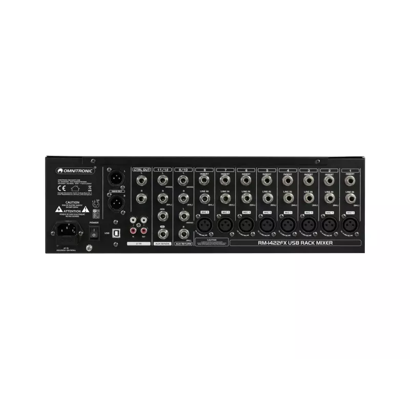 Mikseris Omnitronic RM-1422FX 12 kanalų 20–20000 Hz juodas