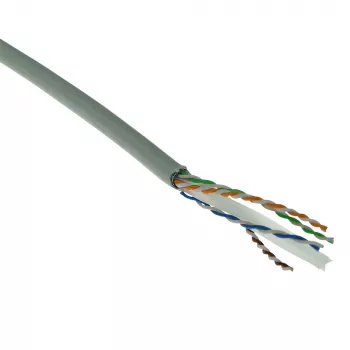 ACT Cat 6 F/UTP kieto vario montavimo kabelis, PVC, CPR euroklasė ECA, 24AWG, pilkas, 305 m