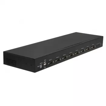 RealPower 284513 USB 2.0 į RS-232 serijinis keitiklis/kartotuvas/izoliatorius 8 prievadų juodas