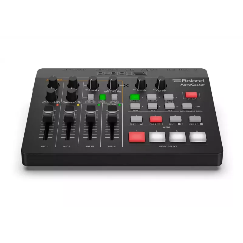 Garso sąsaja Roland AeroCaster Black 24 bit 48 kHz Phantom Power 48 V