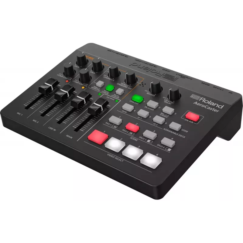 Garso sąsaja Roland AeroCaster Black 24 bit 48 kHz Phantom Power 48 V