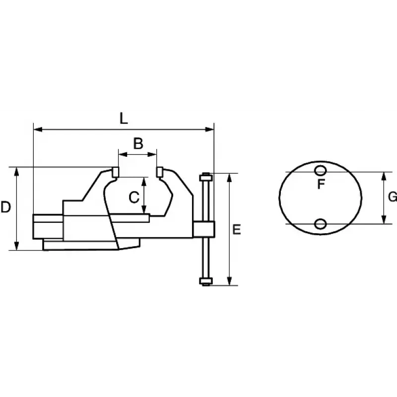 Veržtuvas su stalu Bahco 834V-4 Svoris 5.5 kg
