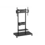 Mobilus televizoriaus stovas EQUIP 50–90 colių su pegboard lentyna, VESA 200x200–600x400, 60 kg, juodas