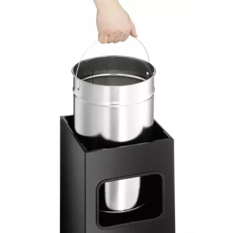Durable 333101 metalinė šiukšliadėžė su pelenine 17 L