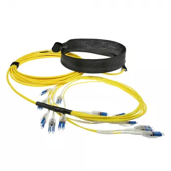 ACT 50 m vienmodis 9/125 OS2 išanksto nutrauktas šviesolaidinis kabelis 24F LC Polarity Twist