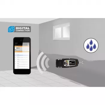 Laserliner MultiWet-Finder Plus elektroninis higrometras juodas baltas skaitmeninis ekranas