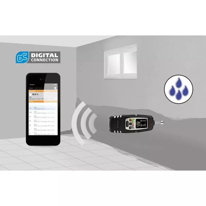 Laserliner MultiWet-Finder Plus elektroninis higrometras juodas baltas skaitmeninis ekranas