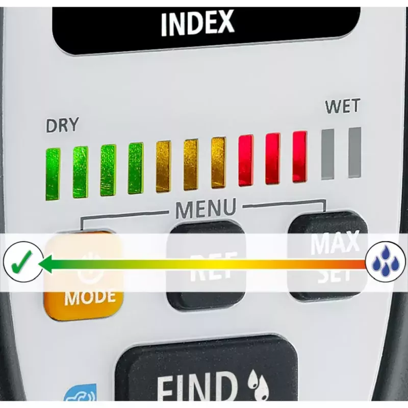 Laserliner MultiWet-Finder Plus elektroninis higrometras juodas baltas skaitmeninis ekranas