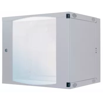 Intellinet 19 colių tinklo spinta - sieninis montavimas (dviguba sekcija su atverčiamu rėmu), 6U, 450 mm gylio, pilka, plokščioje pakuotėje, maks. 30 kg, išsiverčia, kad būtų pasiekiamas galas, naudingas gylis 235 mm