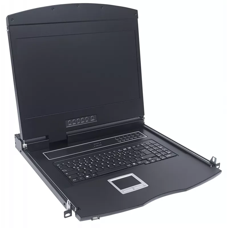 Intellinet 508025 konsolė stelažui 43.2 cm (17 colių) 1280 x 1024 pikseliai Juoda 1U