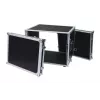 Flight case Roadinger 30107260 MDF juoda sidabrinė 9,7 kg